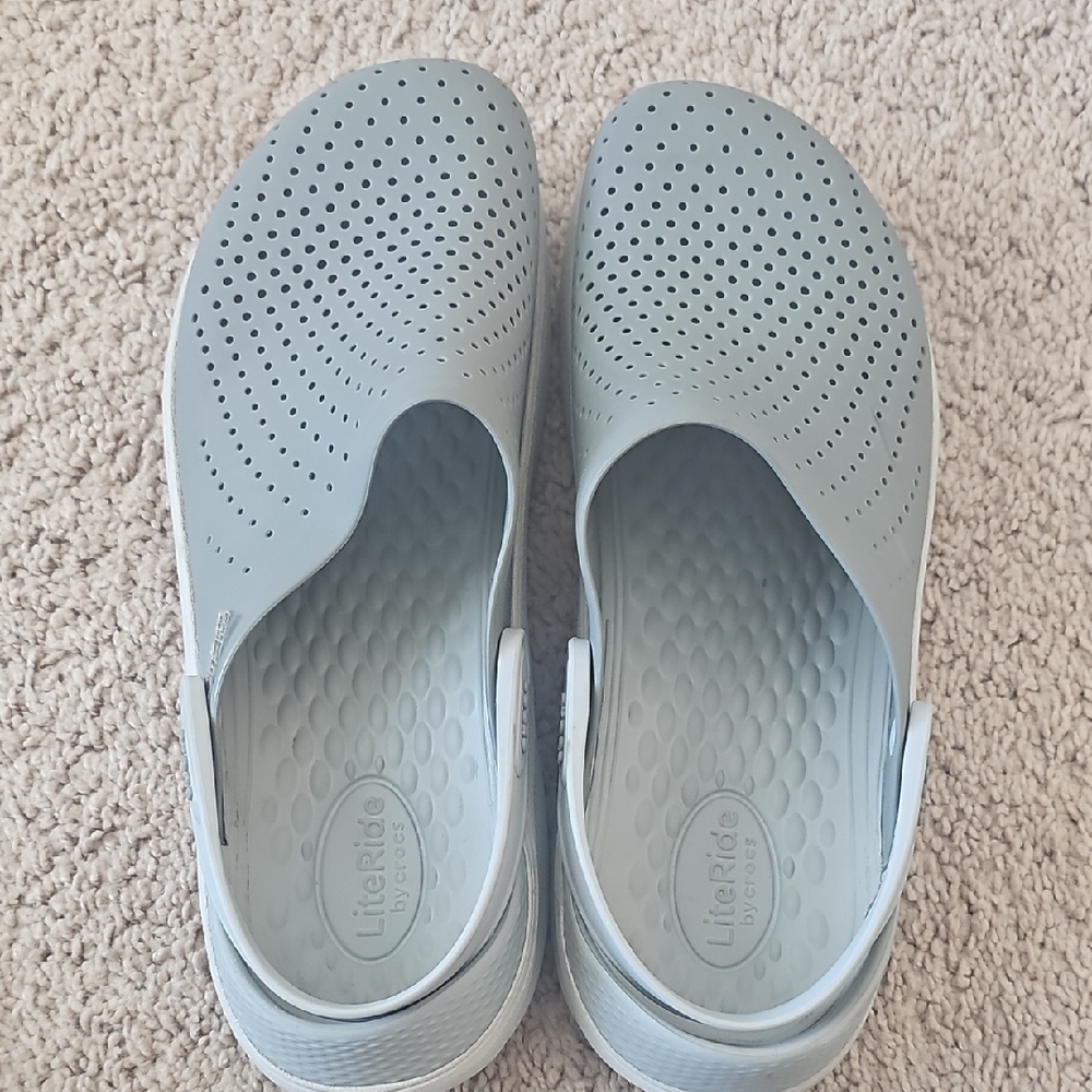 CROCS Gray Loafers & Slip-Ons